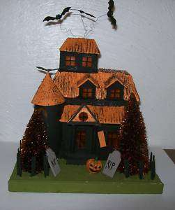 Bethany Lowe Paper Haunted House with Light Cord (B)  