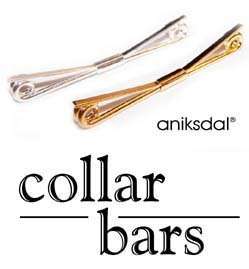 Bespoke Vintage Mens Gold Silver COLLAR BAR Silk Tie Down Bars Rods 