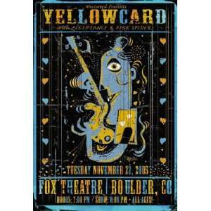  Yellowcard Fox Boulder Original Concert Poster Grealish 