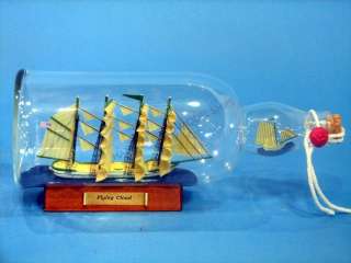 Pictures: Green Flying Cloud Ship in a Bottle 11