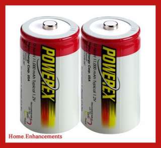 Maha Powerex 11,000 mAh D Rechargeable Batteries, New  