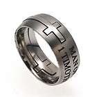 MAN OF GOD ♥ Silver Cross Christian Ring ♥ Size 10