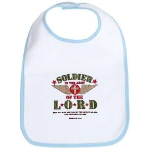  Baby Bib Sky Blue Soldier in the Army of the Lord 