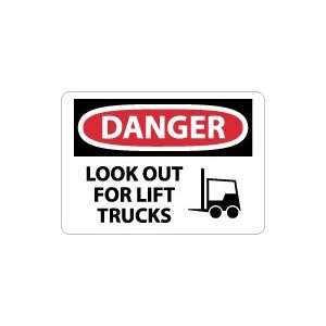  OSHA DANGER Look Out For Lift Trucks Safety Sign: Home Improvement