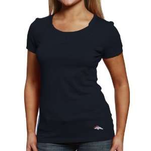   Ladies Navy Blue End Zone Premium Tri Blend T shirt: Sports & Outdoors