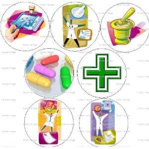   Pinback Buttons 1.25 Pins Health care Pharmacy RX 