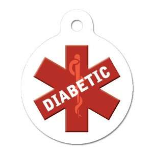  Medical Alert, Diabetic   Pet ID Tag, 2 Sided, 4 Lines 