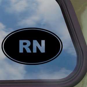  RN Registered Nurse Logo Black Decal Truck Window Sticker 