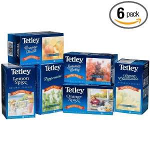 Tetley Tea 6 Flavor Assortment, 20 Count Tea Bags (Pack of 6)  