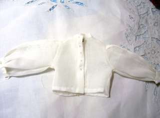 Creme Organdy Blouse with Lace Insertion for 12 French Fashion Doll 