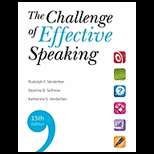 Challenge of Effective Speaking 15TH Edition, Rudolph F. Verderber 