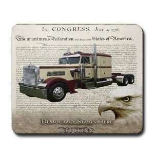  Democracy Starts Here Truckin Truck Mousepad by  