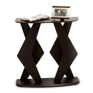  Console Table in Brown Finish Boomerang Collection Nexera 