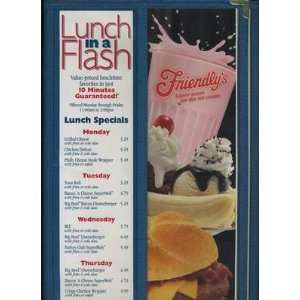  Friendly Restaurants Menus 1997 Lunch in a Flash & MOM 