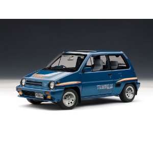  Honda City Turbo II 1/18 Blue w/Stripes w/ Motocompo in 