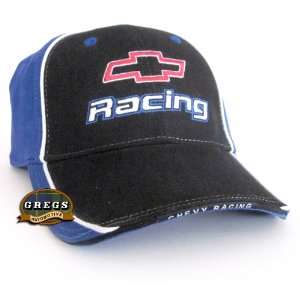  Bowtie Racing Hat Cap Blue (Apparel Clothing) Chevy 