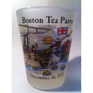  Boston Tea Party Historical Shot Glass: Kitchen & Dining