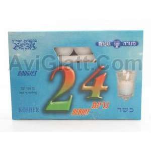  Menorah Bougies 24 Neronim Candles