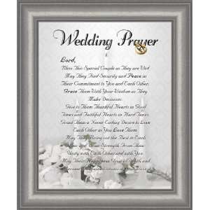 com Wedding Marriage Anniversary Prayer Satin Silver Frame 9.5 X 11 