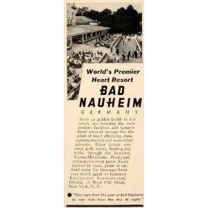 1939 Ad Bad Nauheim Germany Spa Heart Resort Railroad   Original Print 