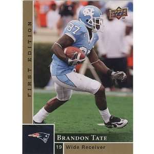  Upper Deck New England Patriots Brandon Tate 2009 Trading 