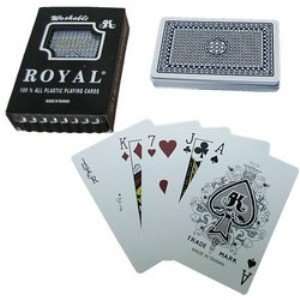   Deck  Royal Plastic Playing Cards w/Cross Pattern: Sports & Outdoors