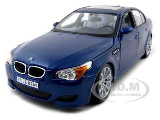 BMW M5 E60 BLUE 1:18 DIECAST MODEL CAR BY MAISTO 31144  