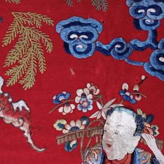 Antique Embroidered Chinese Textile Amazing Embroidery Provenance 12 