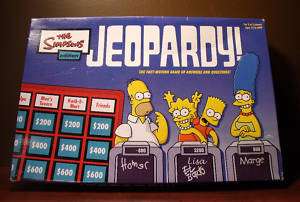 Jeopardy ! The Simpsons Edition Boardgame Lots of Fun !  