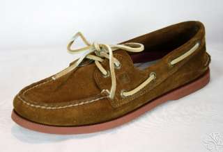    Sider Authentic Original Suede Tan Mens Boat Shoes size 7.5 M  