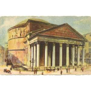    1930s Vintage Postcard The Pantheon Rome Italy: Everything Else