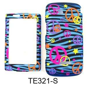   4G T839 TRANS PEACE SIGNS ON BLUE ZEBRA: Cell Phones & Accessories