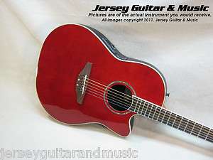Ovation Celebrity CC24 Acoustic Electric Guitar, Ruby Red  