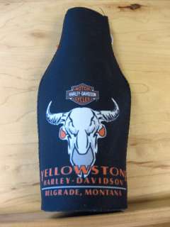 Yellowstone Harley Davidson Steer Skull Bottle Cozi BLK  