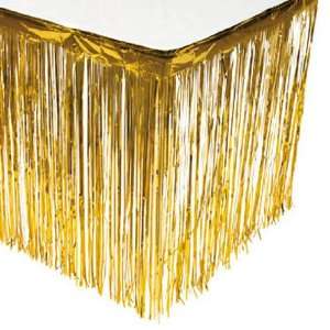  Gold Fringe Table Skirt: Health & Personal Care