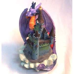  Fantasy Dragon Figurine with Castle 