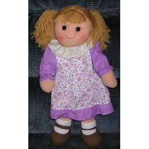    Rag Doll 16 Tall   Blonde Hair   Purple Dress: Everything Else