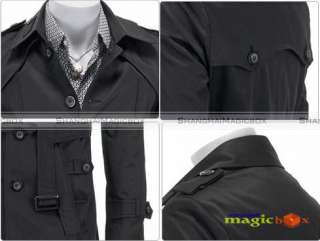 Men Fashion Slim Single Breast Jacket Trench Coat #033  