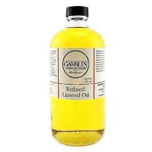  Gamblin Refined Linseed Oil 2 oz. bottle Arts, Crafts 