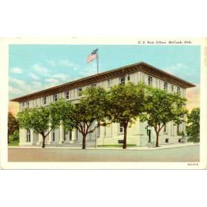   Vintage Postcard U.S. Post Office McCook Nebraska 