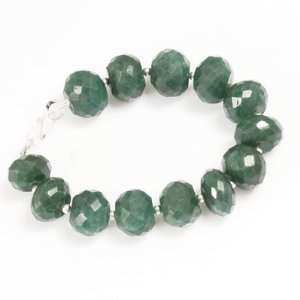  Exclusive Designer Natural Green Emerald Beaded Necklace Jewelry