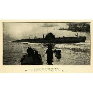  1915 Print WWI Edison Navy U S Submarine Salmon Battery 