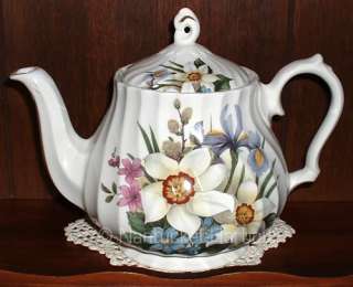 NEW 6 Crown Windsor Romania Floral Rose Pansy TEAPOTS  