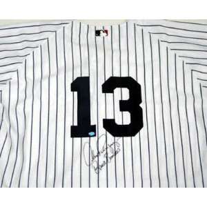   York Yankees Autographed Home Jersey with Bronx Bombers Inscription