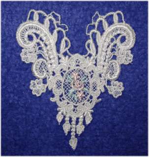 lovely large floral spade crown applique this is a gorgeous highly 