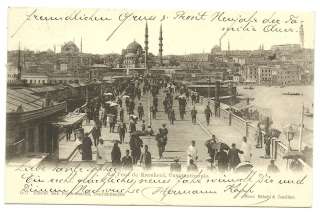   in Levant 1904 Postcard Le Pont de Karakeui to Switzerland  