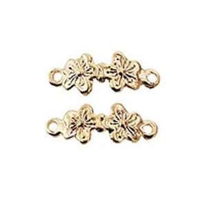   Miniature Gold Plated Brass Double Flower Drawer Pull: Toys & Games
