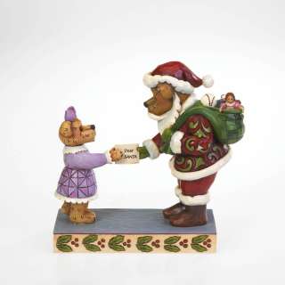 Boyds Bears & Jim Shore Christmas ~ Bear Handing Santa Letter Figurine 