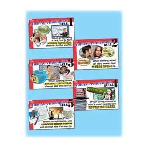  Rules for Avoiding Plagiarism Mini Poster Set of 5 Office 