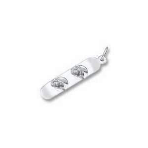  Snowboard Charm   Sterling Silver Jewelry